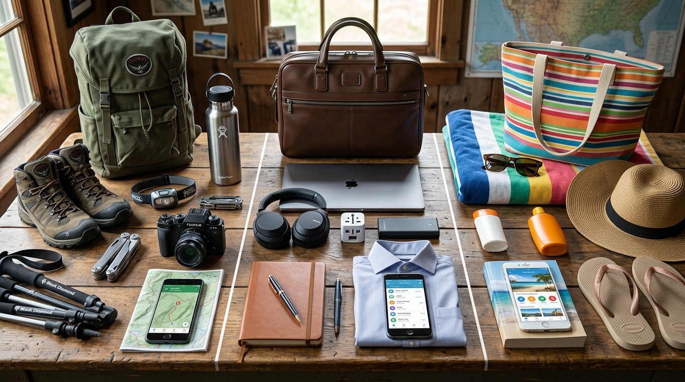Packing for different trip styles